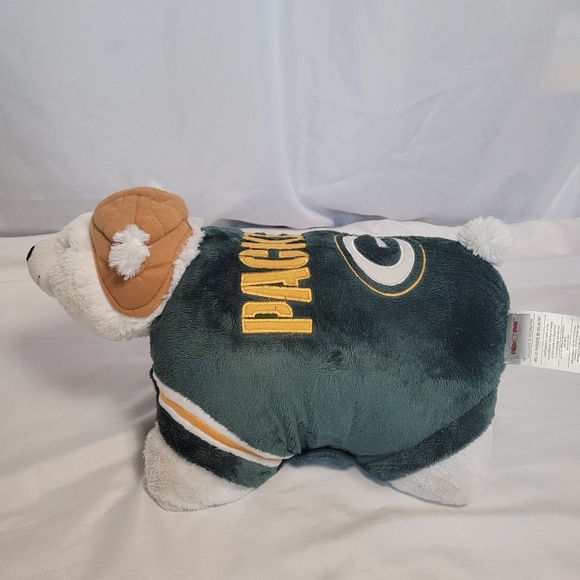 Greenbay Packer NFL White Bear Mascot Large 20" Pillow Pet Stuffed Animal Pillow - Picture 3 of 13